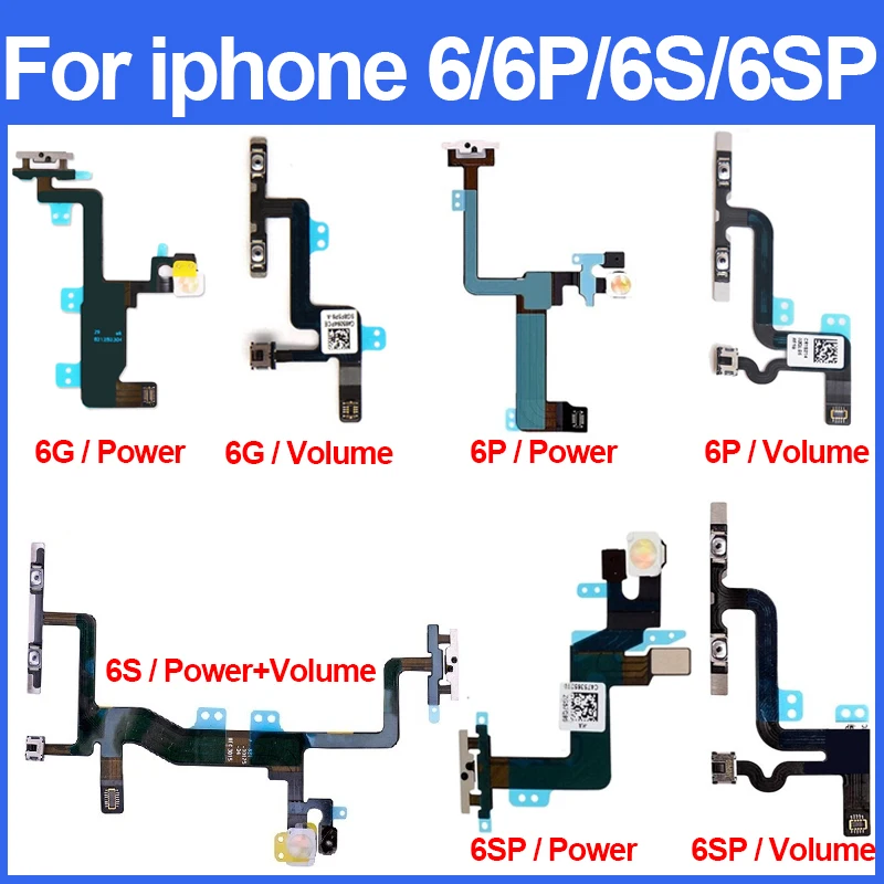 

for iPhone 6 6G 6S Plus 6Plus Volume Control Button Mute Lock Switch Ribbon Cable Flex Connector with Metal Bracket Repair Part
