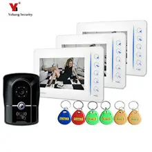 Yobang Security Touch Key Video Camera Door Phone 7″ Video intercom 92 degree widen viewing angle electronic eye doorbell phone