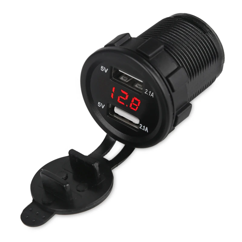 Автомобильное зарядное устройство с двумя USB портами 12 В 4 2 А|usb charger socket|12v socket