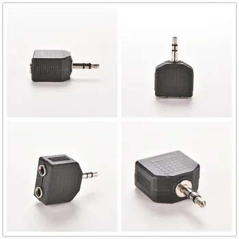 

3.5mm Splitter Audio Adapter - 1/8" Stereo Y Male Plug to 2 Dual Female Jacks for with PC, stereo, MP3 players, Cell Phone 1Pcs