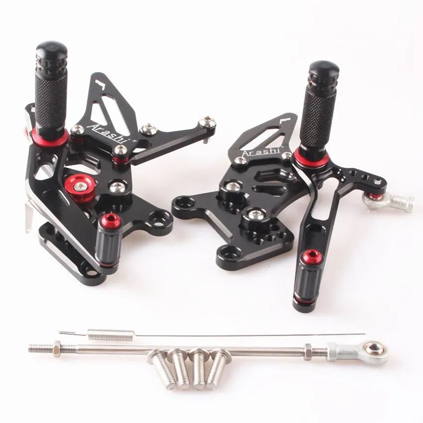 

Adjustable Rearset Foot Pegs For Triumph Speed Triple 1050 2005-2010 Aluminum Black Motorcycle CNC