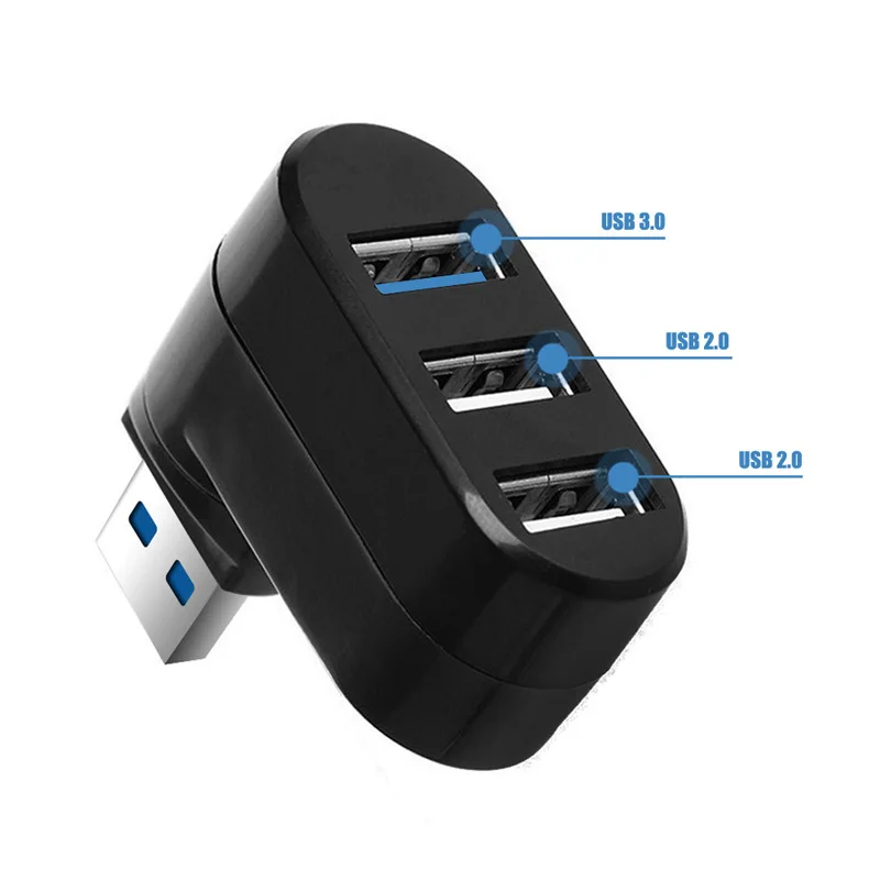 Мини адаптер с 3 портами USB 2 0/3 0 DATA FROG вращающийся концентратор для ноутбука ПК