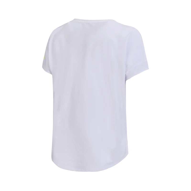 Li-Ning Женская тренировочная футболка 68% хлопок 32% полиэстер свободная посадка на сухой основе подкладка дышащая Спортивная футболка Топы ATSN072 CAMJ18