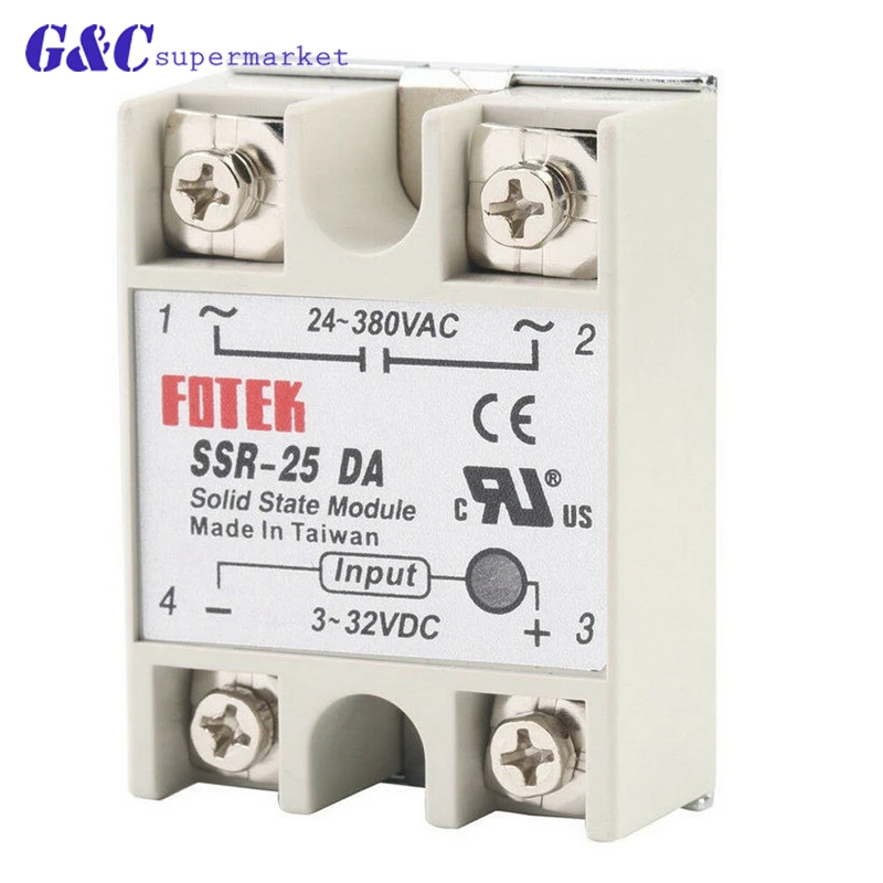 

Solid state Relay SSR-10DA SSR-25DA SSR-40DA SSR-50DA 10A 25A 40A 50A actually 3-32V DC TO 24-380V AC SSR 10DA 25DA 40DA 50DA