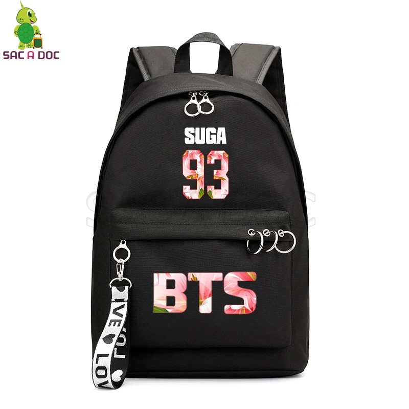 

Kpop BTS In The Mood for Love Backpack Girls Fashion School Backpack College Student Laptop Backpack JIMIN SUGA Fans Travel Bags