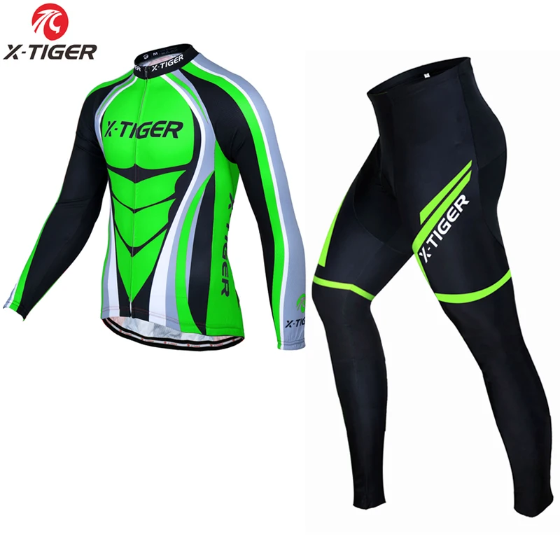 X-Tiger зимний комплект из термофлиса для велоспорта Maillot Ropa Ciclismo теплая велосипедная одежда комплект для велоспорта - Цвет: Jerseys and Pant