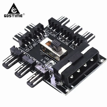 

5Pcs Gdstime Multi Way Splitter Cooler Cooling Fan Hub PC Computer SATA 1 to 8 4Pin Molex 12V
