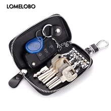 Lomelobo, новейшая мужская сумка для ключей от спилка, кошельки, многофункциональный держатель, модные женские держатели для ключей, 6 брелоков HCL930