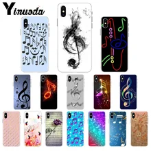 Funda de móvil Yinuoda con nota musical de TPU para el iPhone de Apple 8 7 6 6S Plus X XS MAX 5 5S SE XR