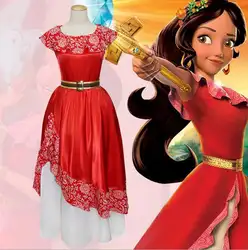 Принцесса Елена красное платье Elena of Avalor взрослый костюм Косплэй костюм ролевая игра нарядное платье