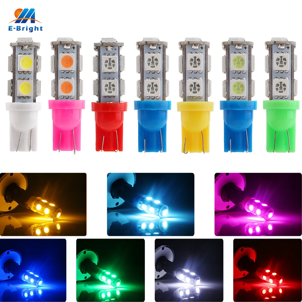 500 шт./лот T10 194 168 W5W 9 SMD СВЕТОДИОДНЫЙ Автомобильный светодиодный светильник лампы