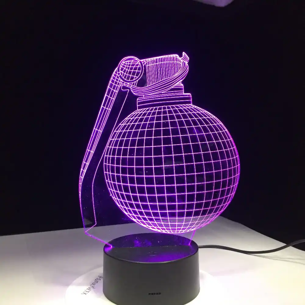 boogie bomba lampara 3d de 7 colores escritorio de batalla royale regalo para novio gamer hijo abuelo decoracion de cumpleanos luz led envio
