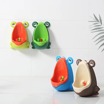 

Training Boys Bathroom Frog Urinal Baby Boy Toilet Training Children Stand Vertical Urinal Wall-Mounted Hook Frog Potty Toilet