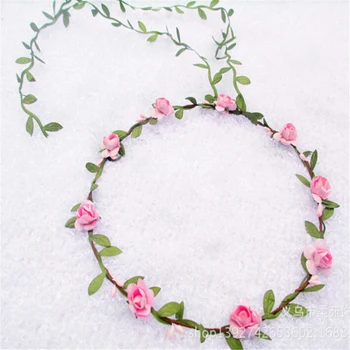

Newly Women Headdress Bridal Bridesmaid Flower Crown Wedding Party Beach Rosette
