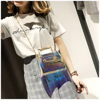 

Women Summer Transparent Jelly Storage Bags Cat Ear Beach Shoulder Messenger Handbag