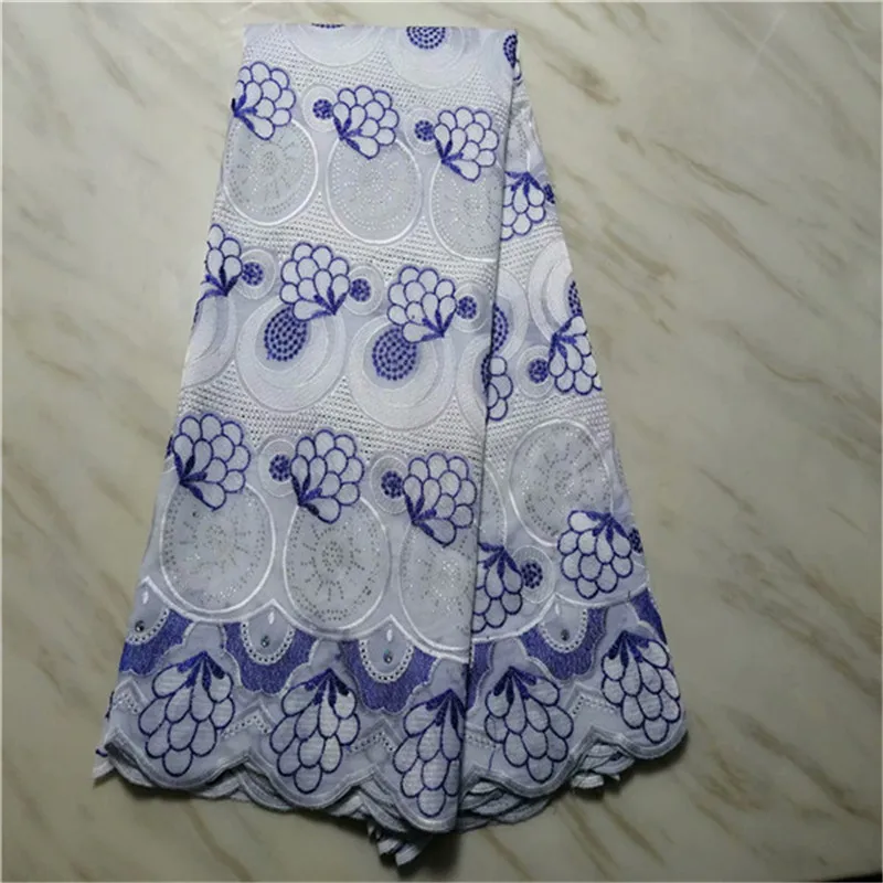 

New Design Swiss 100% Cotton Dry Lace Fabric Swiss Voile With Stones High Quality French Voile Lace In Switzerland for wedding