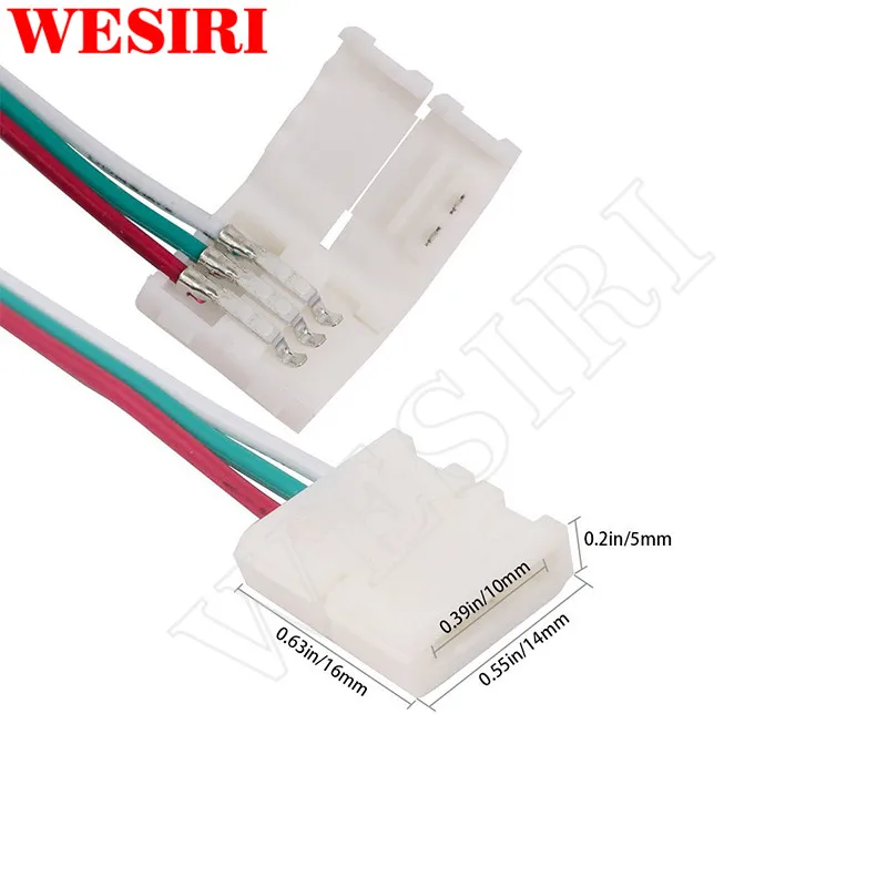 10-100 шт. 2pin 3pin 4pin 5pin 8 мм/10 мм/12 мм светодиодный PCB разъем адаптера для 3528 5050 WS2811 WS2812B APA102 WS2801 Светодиодные ленты