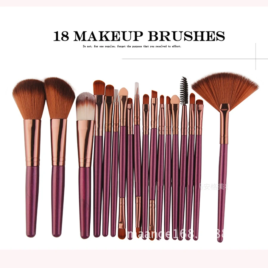 

18Pcs Eye Shadow Soft Makeup Brushes Set Foundation Powder Eyeliner Eyelash Lip Make Up Brush Blush Cosmetic Beauty Tool Kit Hot