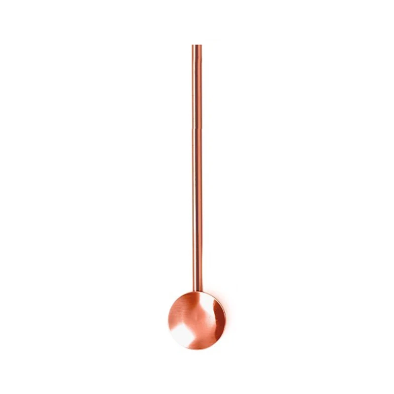 Spoon Drink Straws Julep Spoon Straw Drinking Straws Steel with Metal Cleaning Brush 8.26inch (21cm)