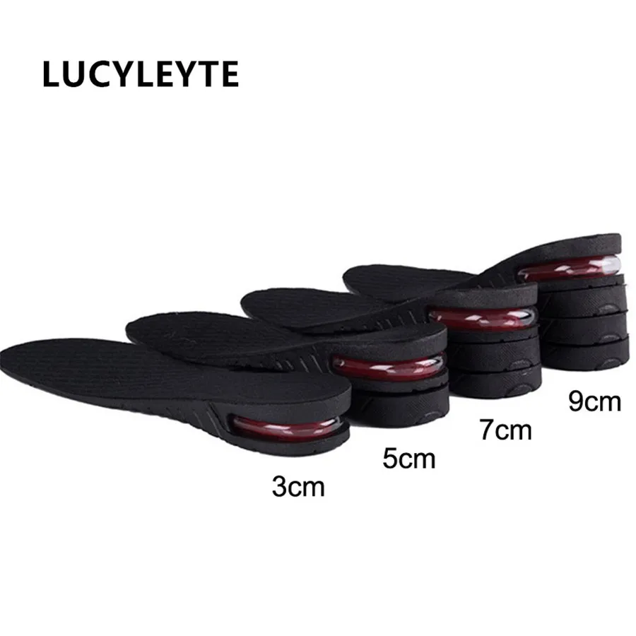  3-9cm Height Increase Insole Cushion Height Lift Adjustable Cut Shoe Heel Insert Taller Women Men U