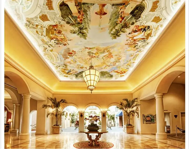 

custom 3d photo wallpaper 3d ceiling wallpaper murals Hand draw three-dimensional painting zenith ceiling murals room wallpaper