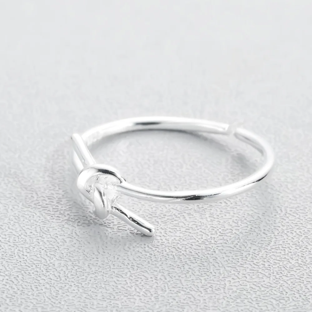 Кольцо женское с бантом регулируемое геометрическим узором|knot ring|love knot ringadjustable