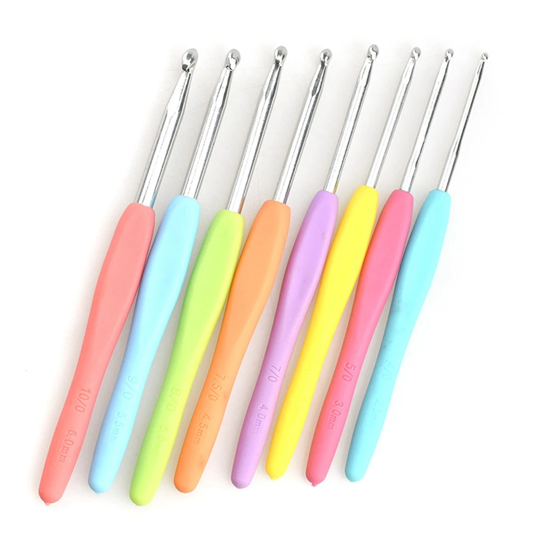 8pcs/Set Crochet Hooks Sewing Tools Set Crochet Hooks Needles Stitches Knitting Craft Case