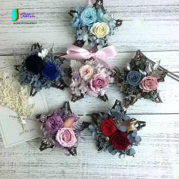 

Diy Eternal Flower Material Package Forest Ins Style Christmas Fivepointed Star Rattan Hanging Wreath Material Package S072P