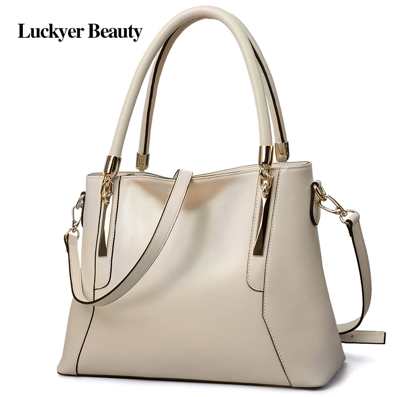 

LUCKYER BEAUTY New Arrivals Women Shoulder Bags 2018 Fashion Women Handbags Split Leather Large Capacity Tote Bag Shoulder Bags