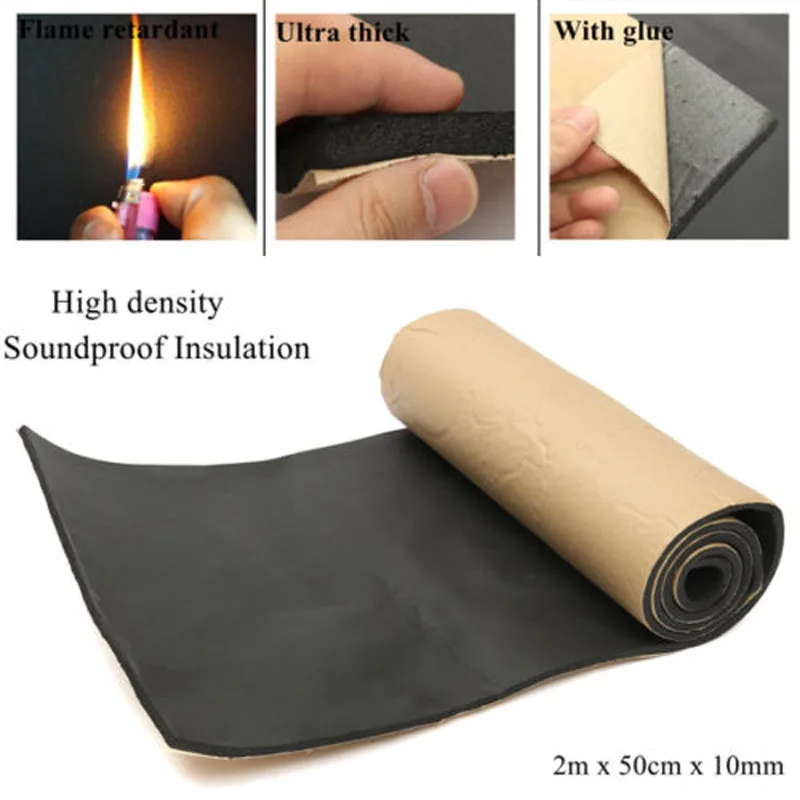 2m High Density Soundproof Closed Cell Foam 10mm Waterproof Insulation Thermal Foam DIY Tool