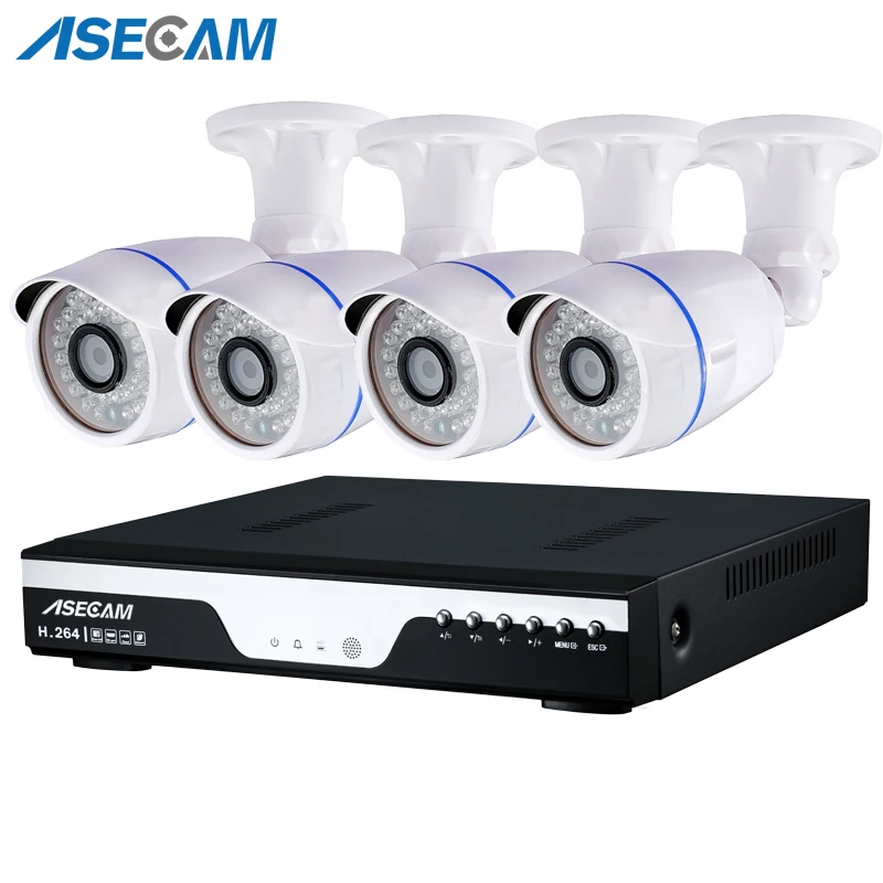 

New 3mp 4ch HD 1920p Surveillance Kit CCTV DVR H.264 Video Recorder AHD indoor White Bullet Security Camera System Email Alarm