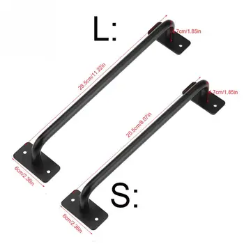 

Barn Gate Handle Industry Style Sliding Barn Doors Pull Handle Gates Garages Sheds Metal Hardware Accessories Black Iron