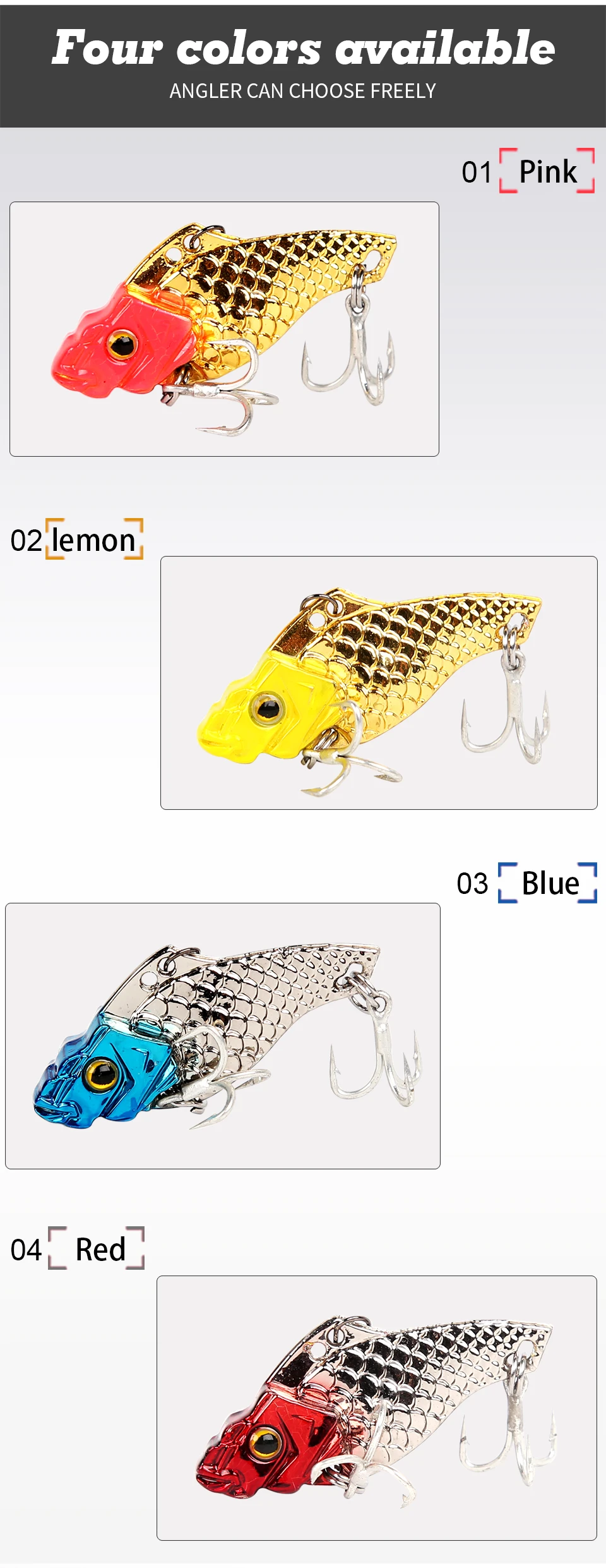 Kingdom Metal Spoon Mini Fishing lures VIB Quality Professional Crankbait bass Baits 1pc 3.7cm8g 4cm10.5g 4.5cm14g Lead Fish Model 4005 (5)