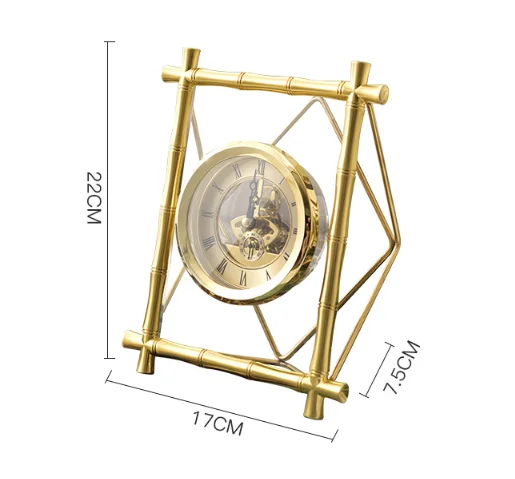 Декоративные настольные золотые часы для гостиной, спальни, креативные Ретро настольные часы, ручные немые часы, украшения