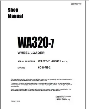 

Komatsu Wheel Loaders All Shop Manual 2016