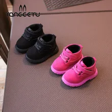 Tanggetu 2018 New Autumn Winter Children Casual Shoes For Girls And Boys High Ankle Boots Kids Anti Skid Fashion Black Rose Red