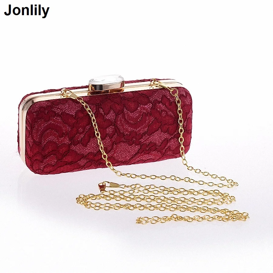 

Socialite Lady Lace Evening Bags Women Wedding Party Dinner Handbags Metal Bridal Box Clutches Shoulder Bag LI-302