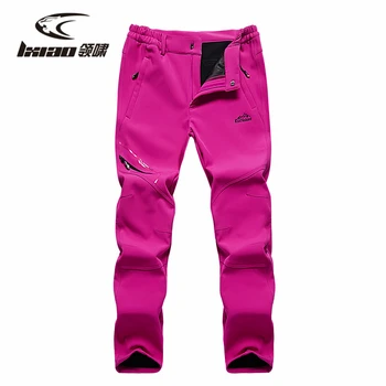 

LXIAO Hiking Pants Women Autumn/Winter New Outdoor Couple Plus Velvet Trousers Thermal Windproof Loose Skiing Men Women Pants