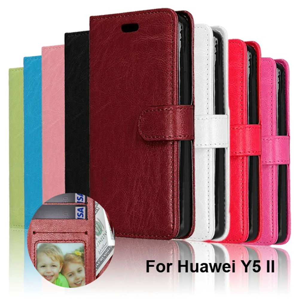 

For Huawei Honor 5A LYO-L21 / Y6 II Compact / Y5 II Y5II Card Slots Cash Wallet PU Leather Phone Cases Book Style Coque Cover