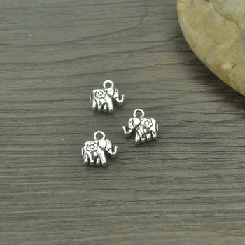 

20pcs Charms metal animal Elephant,Antique Making pendant fit,Vintage Tibetan Silver,jewelry DIY bracelet necklace 11*12mm 4433A