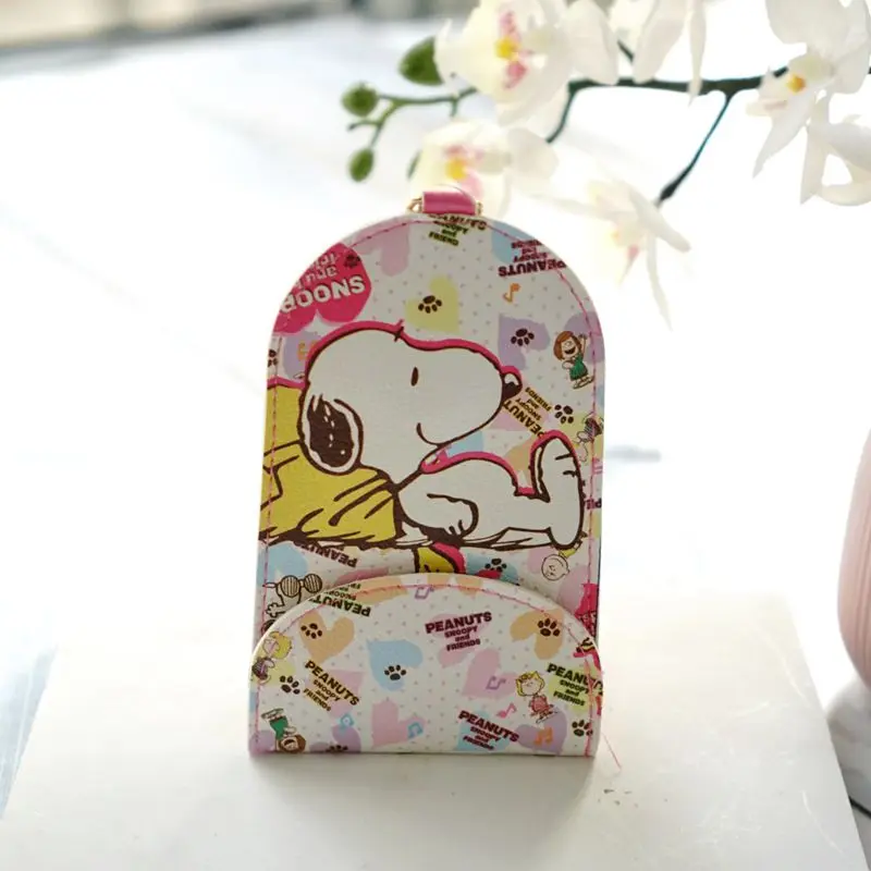 Мультяшный креативный защитный чехол для ключей My Melody Anpanman Cinnamoroll Snoopy Doraemon Stitch, чехол для карт, водонепроницаемый чехол-держатель из искусственной кожи - Цвет: snoopy