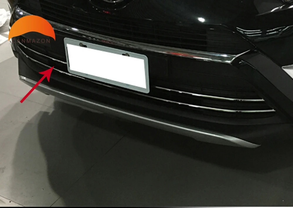 For Toyota RAV4 RAV 4 2016 2017 Stainless Steel Front Bottom Center Down Grill Grille Trim Car Cover Decoration Car Styling
