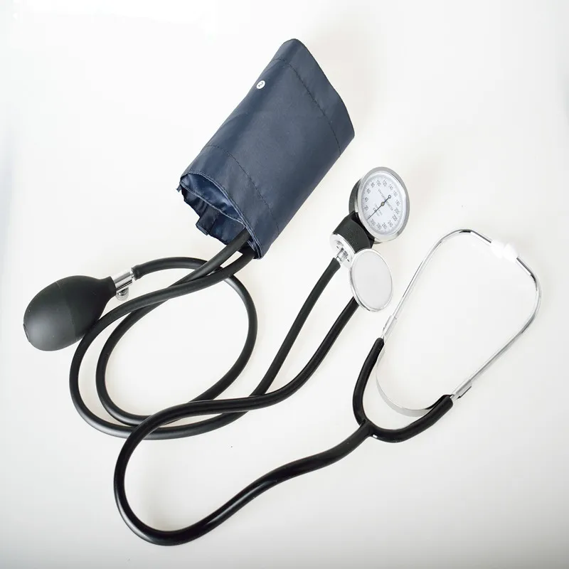 

medical Blood Pressure Monitor Meter Tonometer Cuff Stethoscope Kit Travel Sphygmomanometer