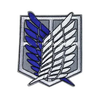 

Wings of freedom Anime Attack On Titan Iron on Embroidered Clothes Patch For Clothing Badges Stickers Appliques wholesale