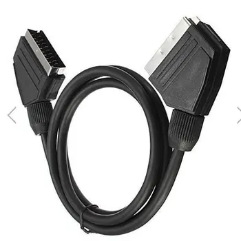 

Scart Cable 21 pins connected Black Lead Gold Connectors 1.5m