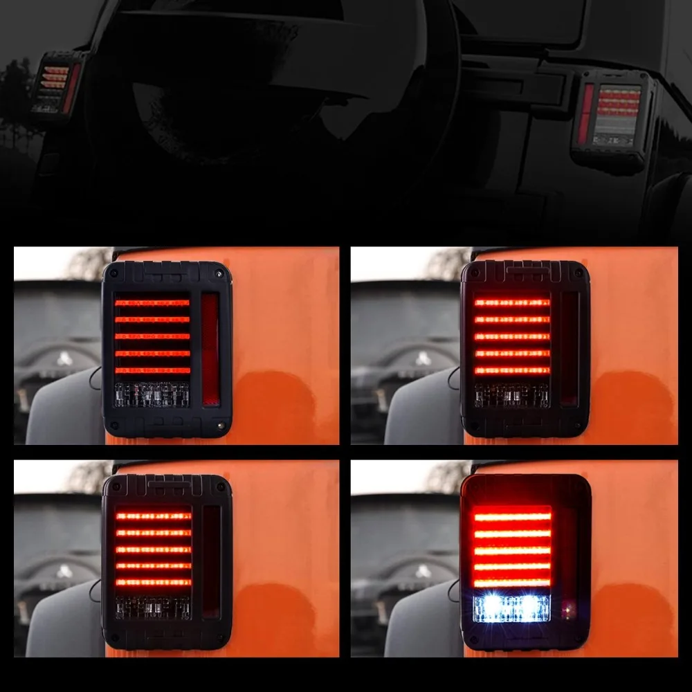 Для Jeep Wrangler JK 07 16 Светодиодный фонарь светильник черный светодиодный тормозной s