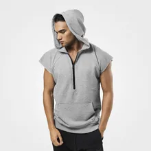 Летняя мужская майка износостойкий удобный жилет для йоги и бега фитнес спортивный Спортивный Топ с капюшоном