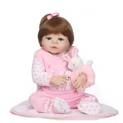 56 см Slicone ребенка Объединенная Reborn куклы реалистичные принцессы для девочек игрушка Подставки для фотографий раннего образования игрушки