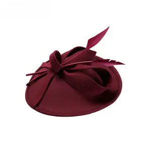 Women's Top Grade Fascinator Hat Cocktail Wedding Party Headpiece Fashion Headwear Lady Hairbands Pure Wool Hair Accessories