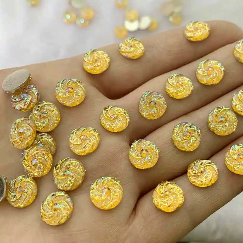 DIY 150 шт 10 мм плоские камни и кристаллы смолы круглые стразы аппликация бусины